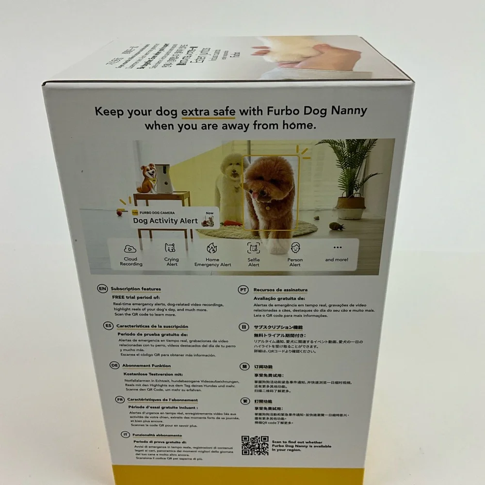 Furbo Dog Camera White and Gold New In Box